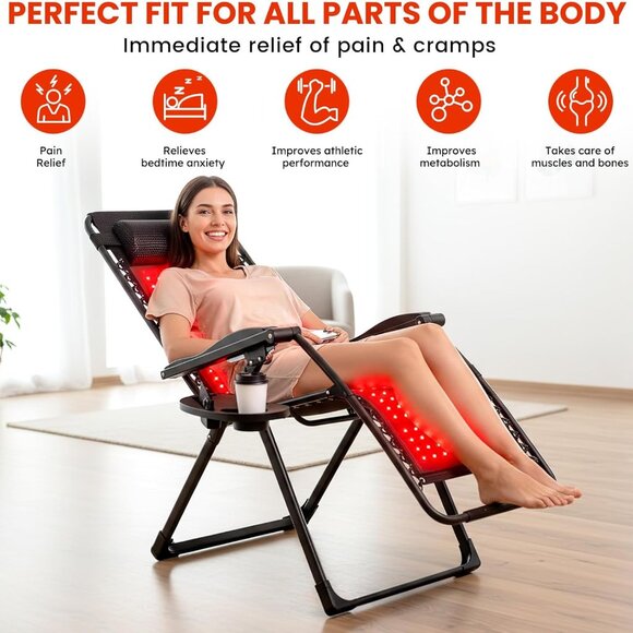 Red Light Therapy Mat with Lounge Chair - Picture 1 of 8